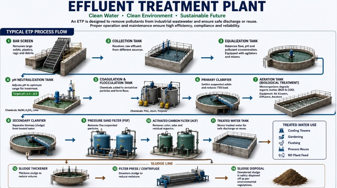 ETP Treatment Process Flowchart