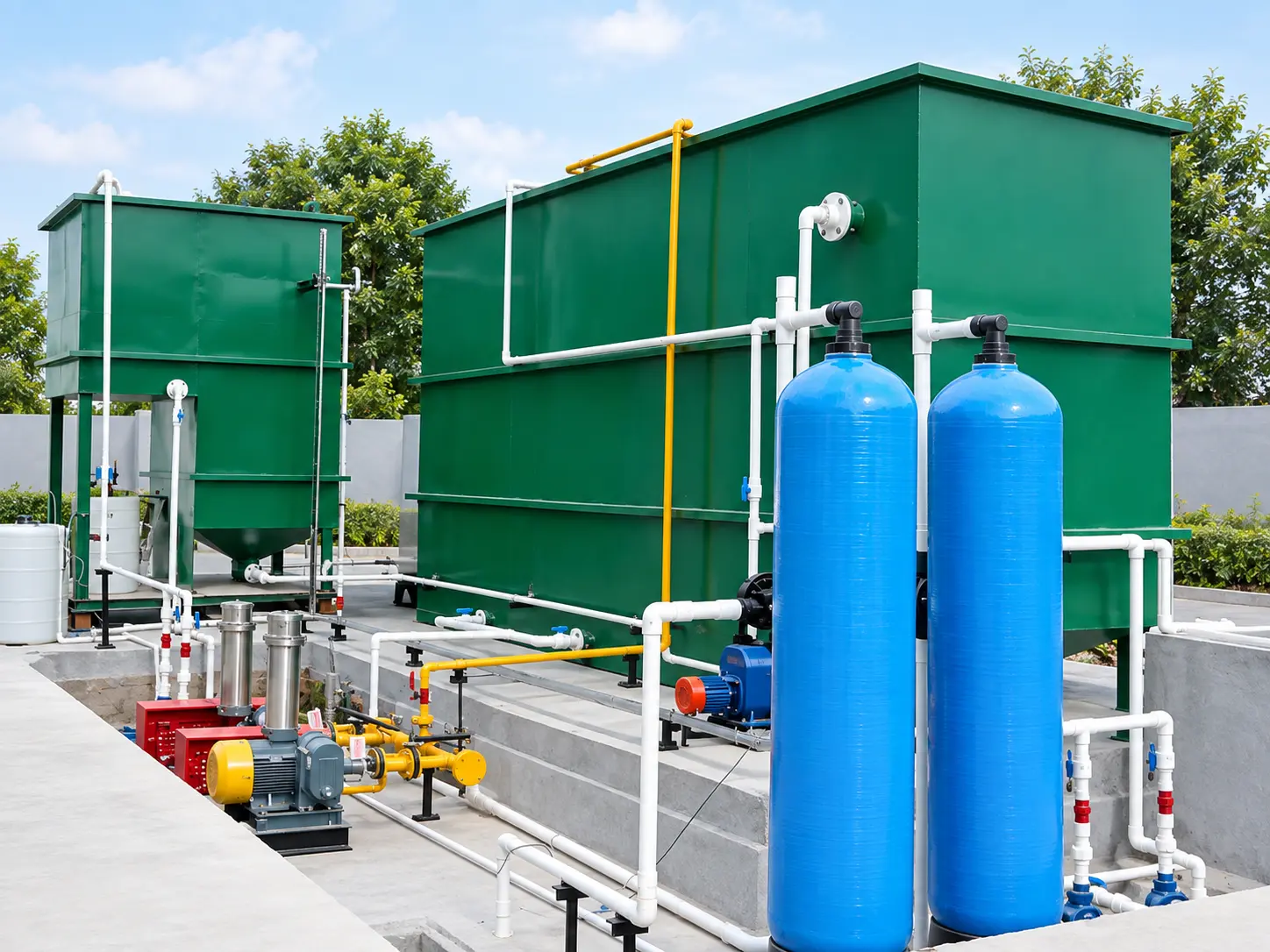 Industrial effluent treatment plant for wastewater treatment