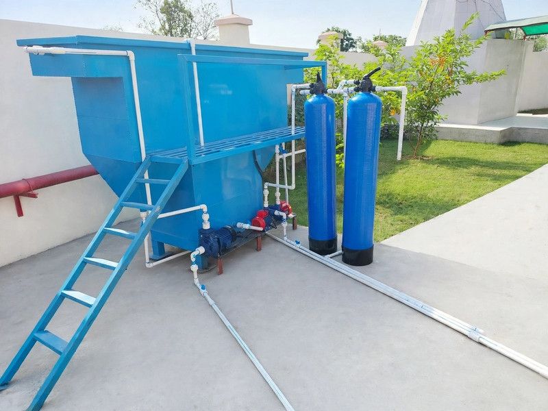 Industrial wastewater treatment plant with effluent management system