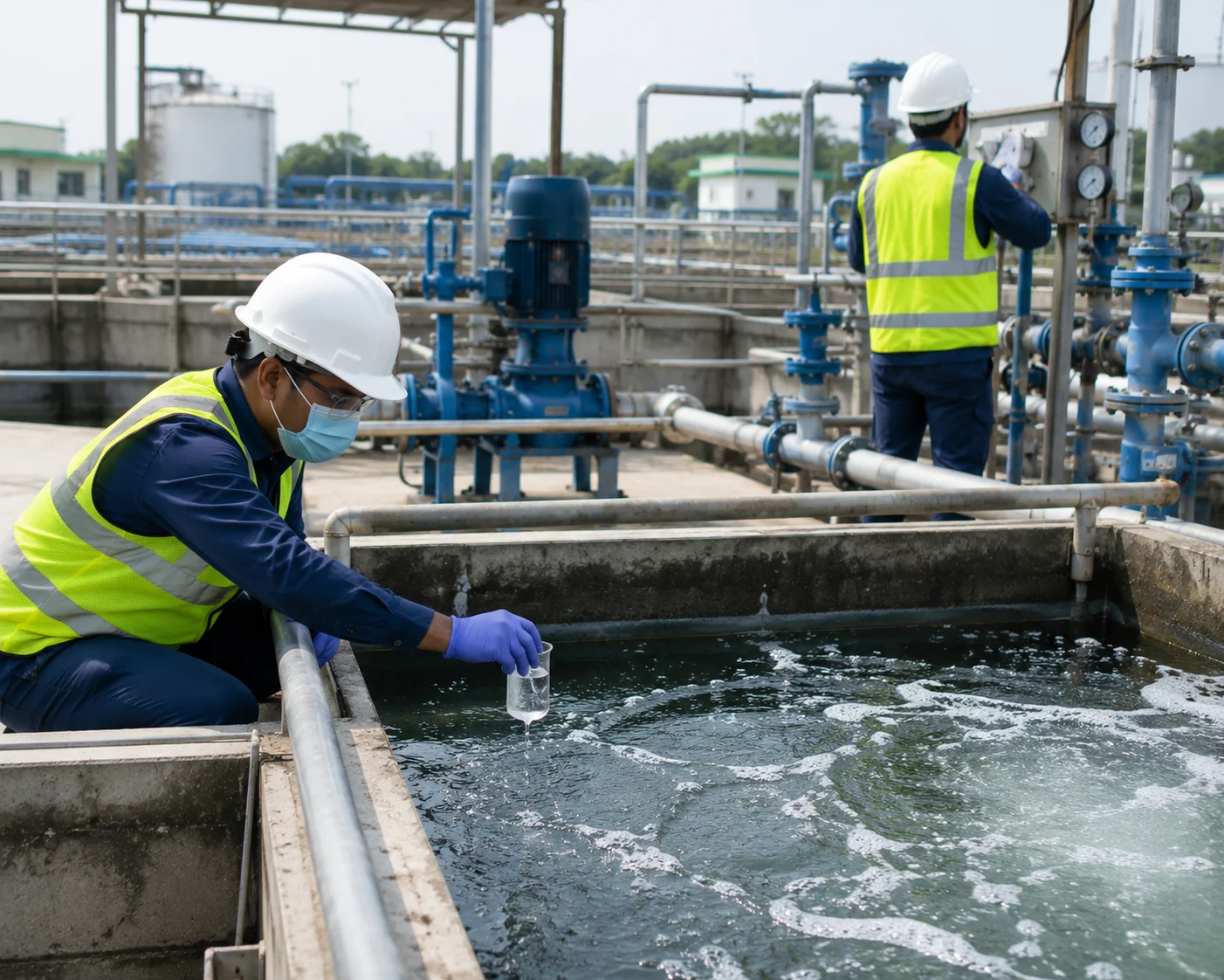 Environmental treatment system testing and commissioning