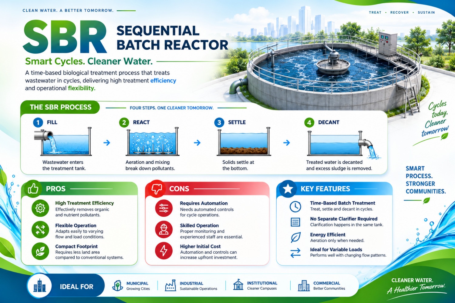 Sequencing Batch Reactor technology for ETP and STP wastewater treatment systems