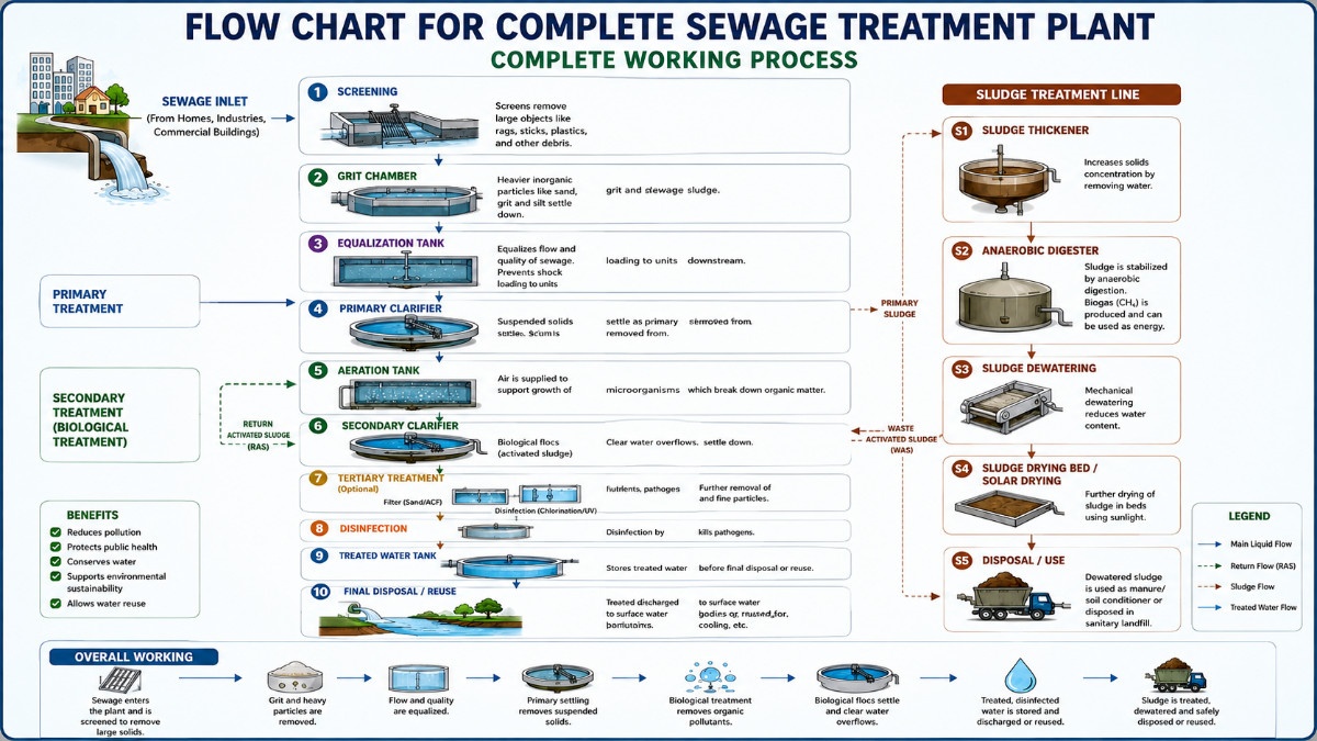 STP Treatment Process Flowchart