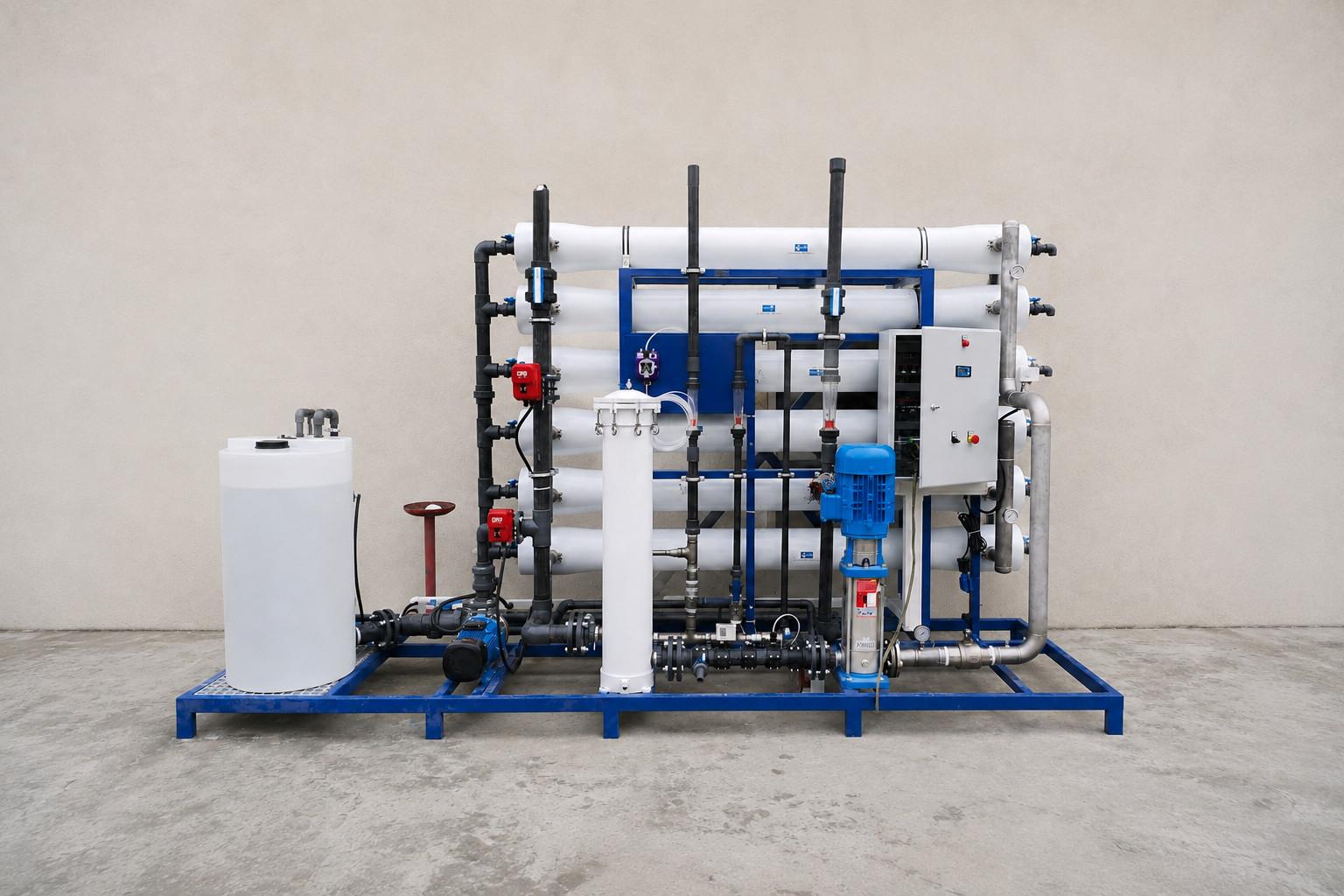 Reverse Osmosis (RO) water treatment system for industrial water purification