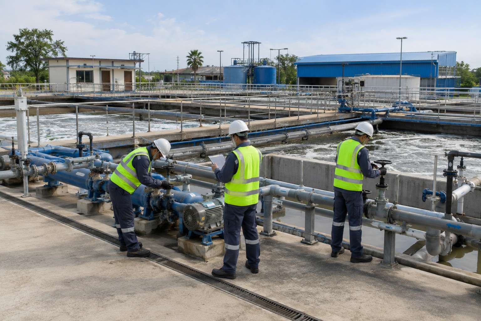 Operation and maintenance services for water and wastewater treatment systems