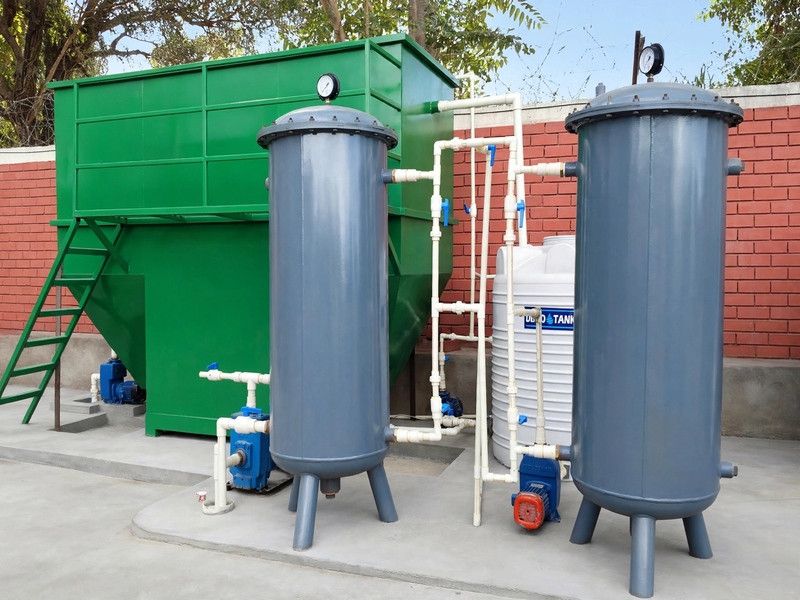 Sewage treatment plant for domestic and municipal wastewater treatment