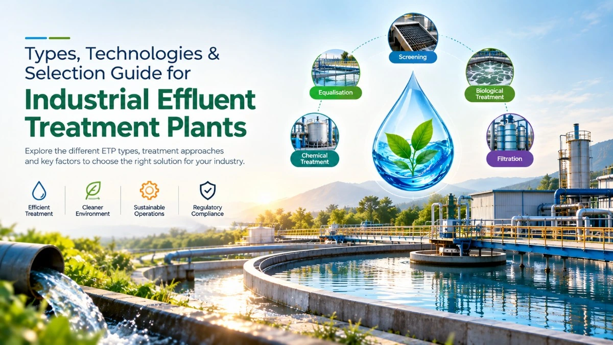 Industrial effluent treatment plant in Baddi showing wastewater treatment tanks and equipment